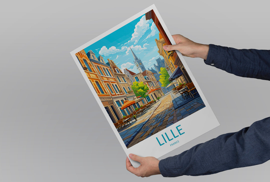 Lille Travel Print Wall Art Lille Wall Hanging Home Décor Lille Gift Art Lovers France Art Lover Gift Lille Print