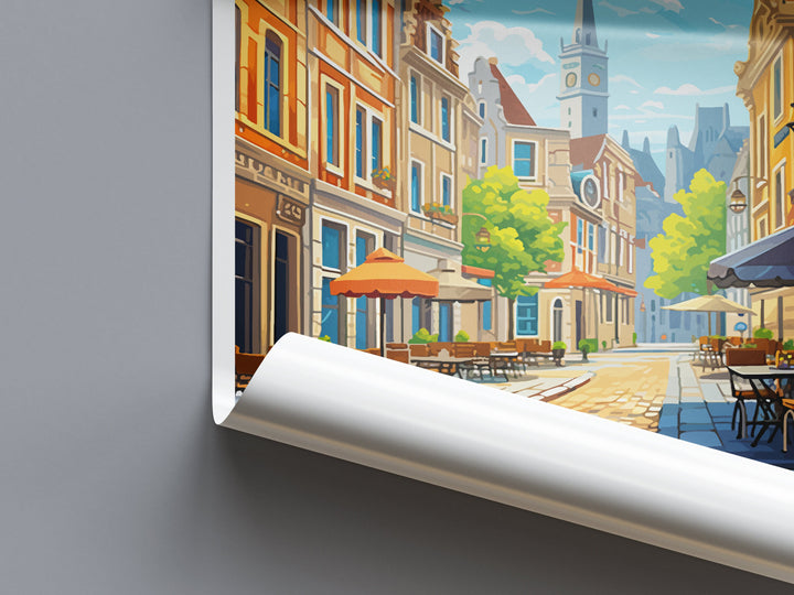 Lille Travel Print Wall Art Lille Wall Hanging Home Décor Lille Gift Art Lovers France Art Lover Gift Lille Print