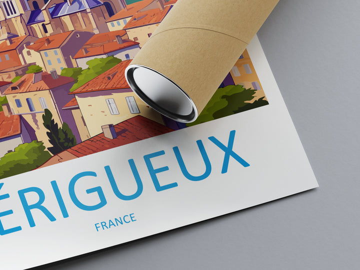 Périgueux Travel Print Wall Art Périgueux Wall Hanging Home Décor Périgueux Gift Art Lovers France Art Lover Gift Périgueux Print