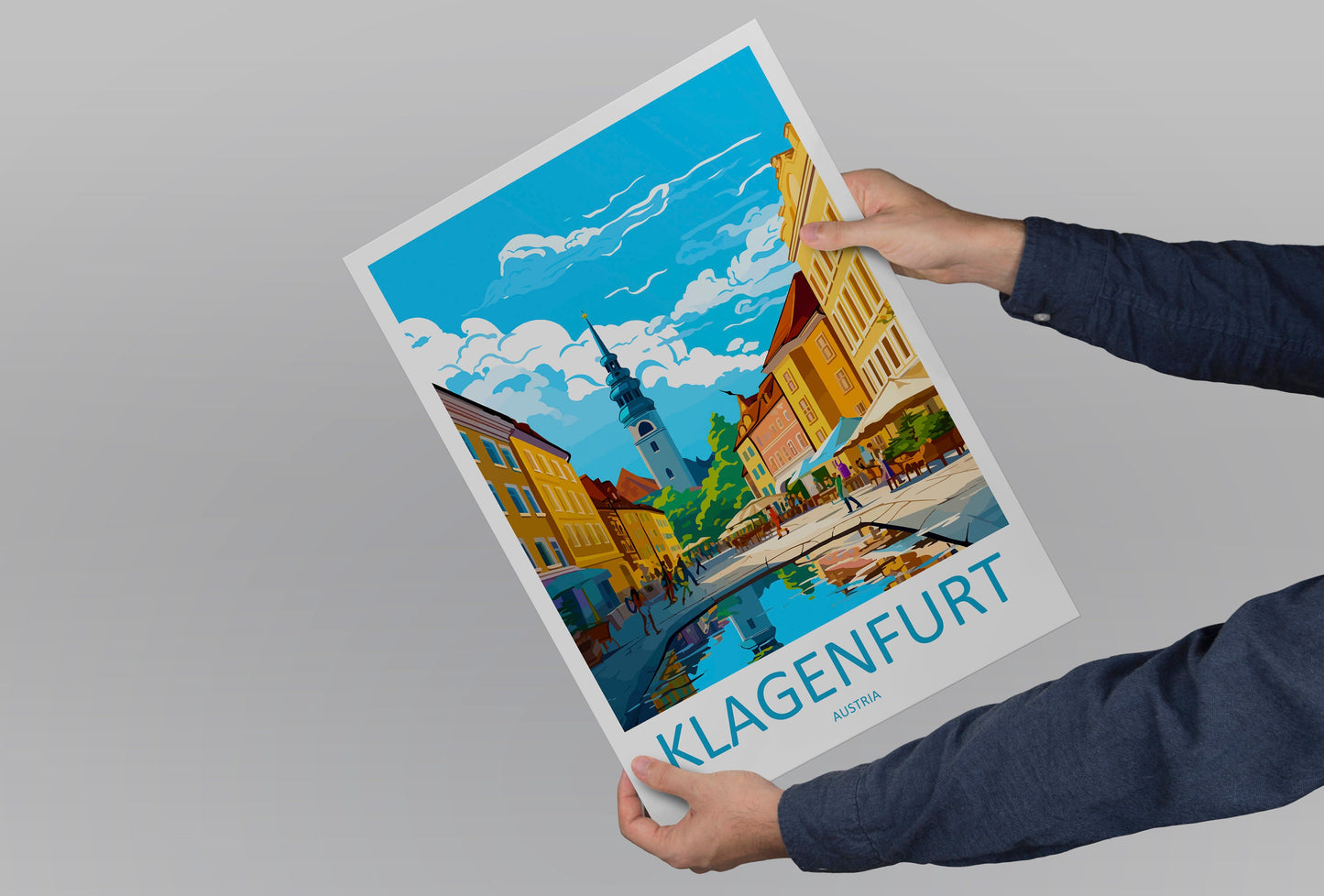 Klagenfurt Travel Print Wall Art Klagenfurt Wall Hanging Home Décor Klagenfurt Gift Art Lovers Austria Art Lover Gift Klagenfurt
