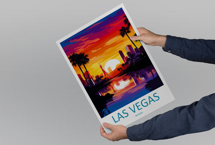 Las Vegas Travel Print Wall Art Las Vegas Wall Hanging Home Décor Las Vegas Gift Art Lovers Nevada Art Lover Gift Las Vegas Wall Décor