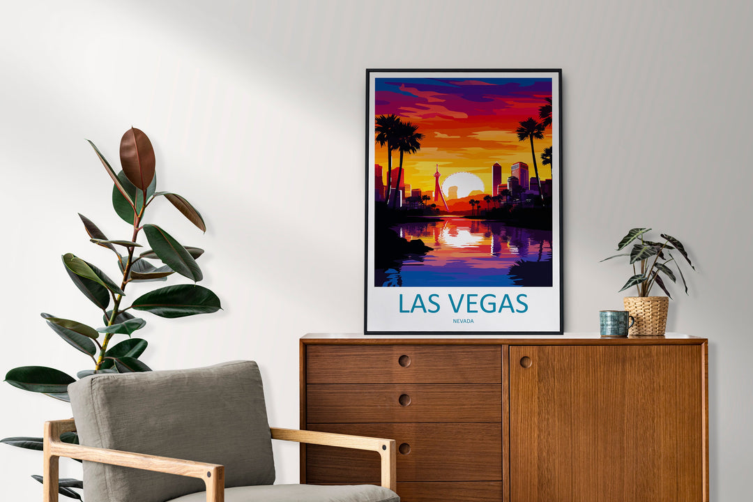 Las Vegas Travel Print Wall Art Las Vegas Wall Hanging Home Décor Las Vegas Gift Art Lovers Nevada Art Lover Gift Las Vegas Wall Décor