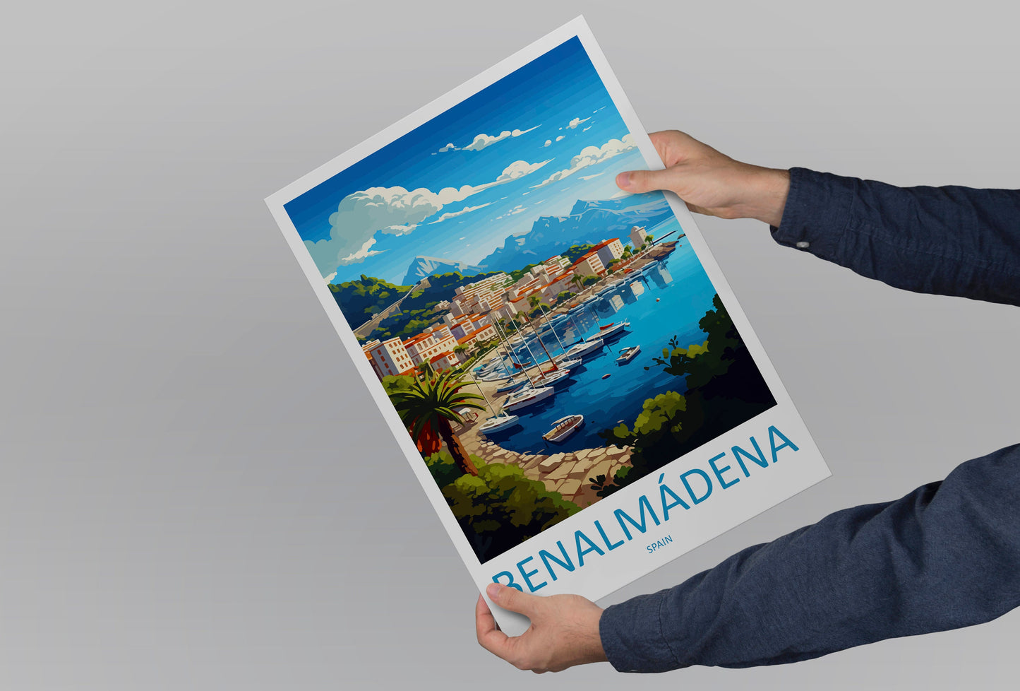 Benalmádena Travel Print Wall Art Benalmádena Wall Hanging Home Décor Benalmádena Gift Art Lovers Spain Art Lover Gift Print