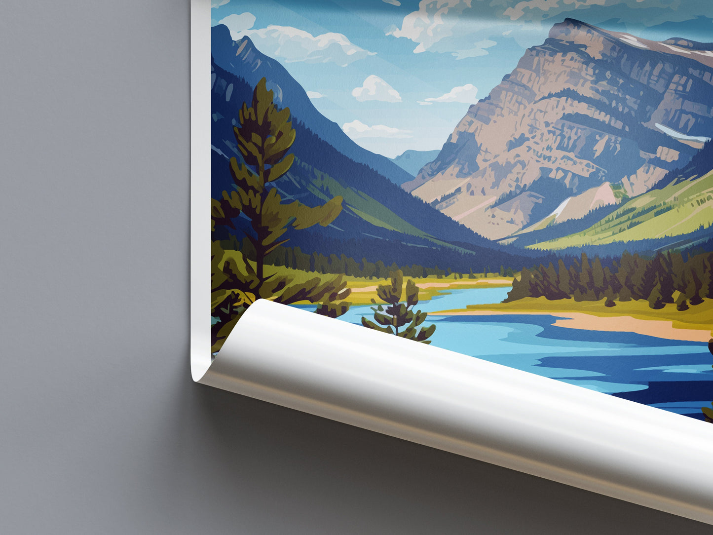 Yellowstone National Park Travel Print Wall Art Yellowstone National Park Wall Hanging Home Décor Yellowstone National Park Art Gift Poster