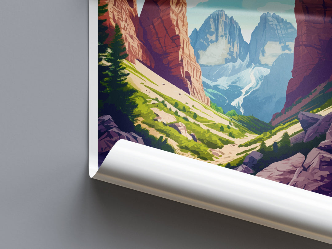 Dolomites Travel Print Dolomites Home Décor Dolomitic Alps Art Print Dolomite Mountains Room Print For Italian Mountains Gift Art Poster Art