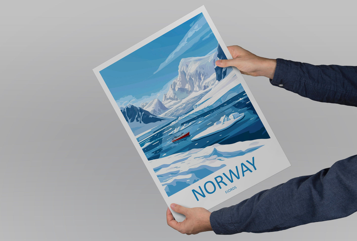 The Fjords Travel Print The Fjords Norway Home Décor The Fjords Art Print Norwegian Mountains Room Print For Scandinavian Mountains Gift Art