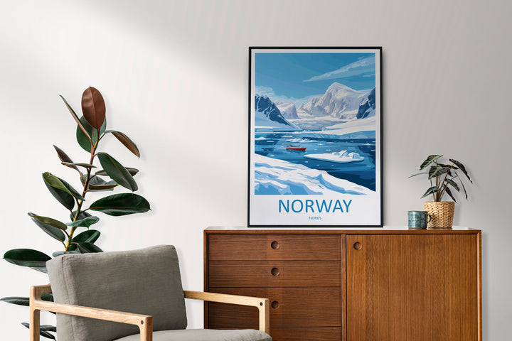 The Fjords Travel Print The Fjords Norway Home Décor The Fjords Art Print Norwegian Mountains Room Print For Scandinavian Mountains Gift Art