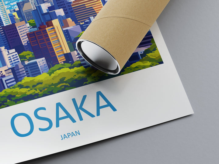 Osaka Travel Print Wall Art Osaka Wall Hanging Home Décor Osaka Gift Art Lovers Osaka Art Lover Gift Osaka Travel Gift Japan