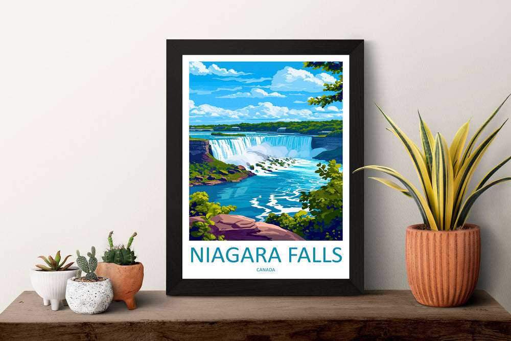 Niagara Falls Travel Print Wall Art Niagara Falls Wall Hanging Home Décor Niagara Falls Gift Art Lovers New York State Art Gift Lover Print