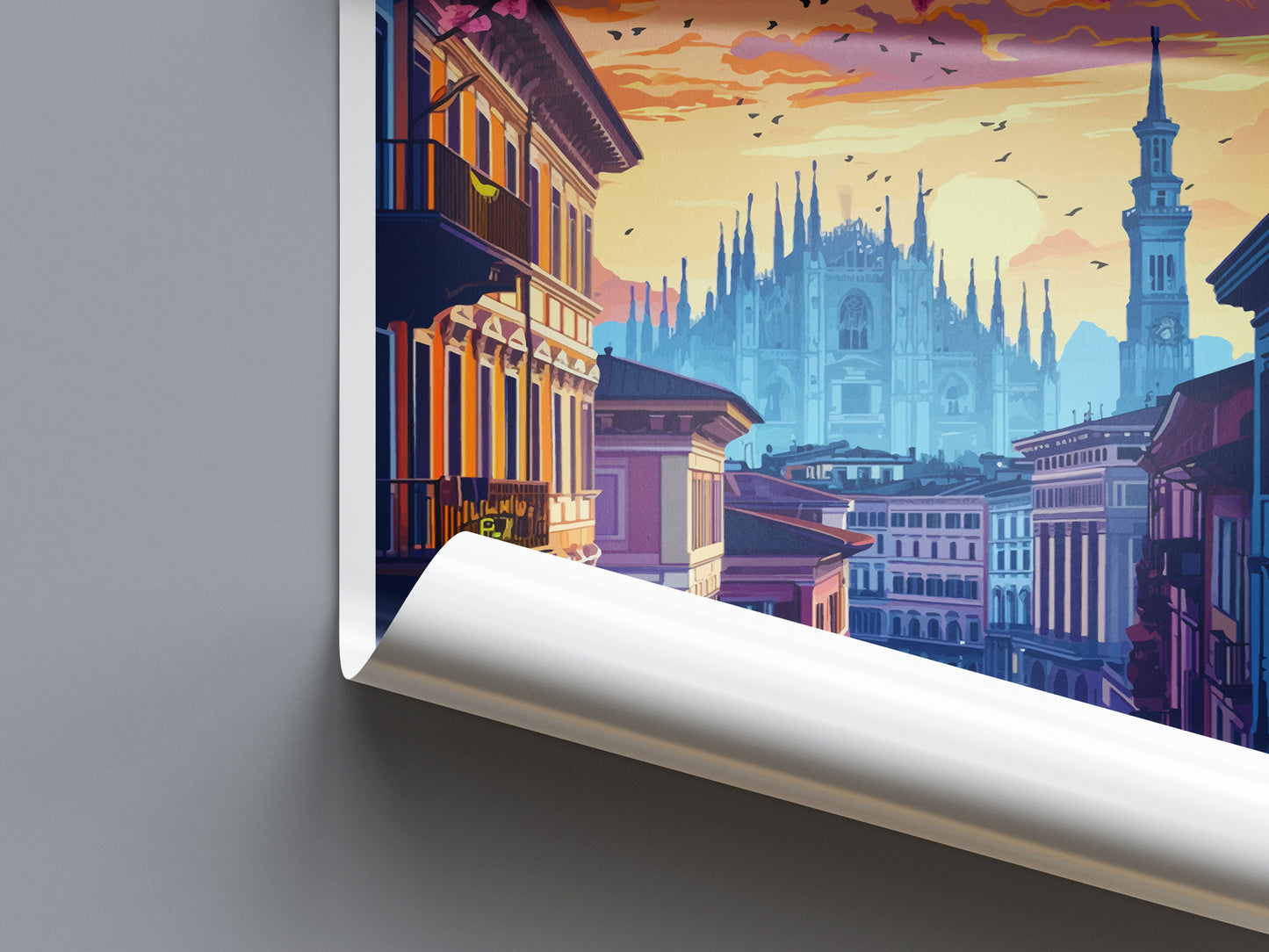 Milan Travel Print Wall Art Milan Wall Hanging Home Décor Milan Gift Art Lovers Spain Art Lover Gift Milan Wall Décor Ibiza Spain Print