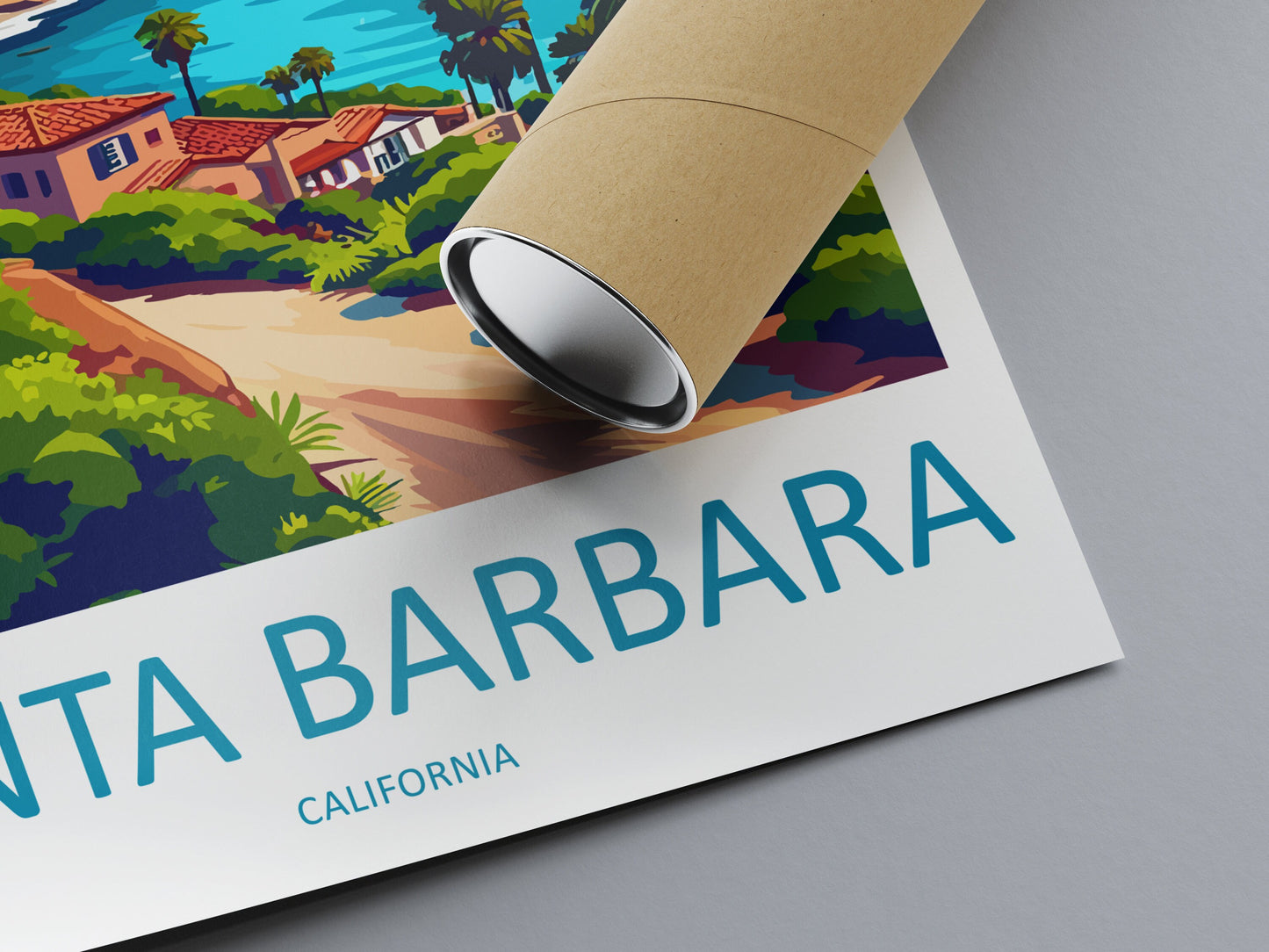 Santa Barbara Travel Print Wall Art Santa Barbara Wall Hanging Home Décor Santa Barbara Gift Art Lovers California Art Lover Gift