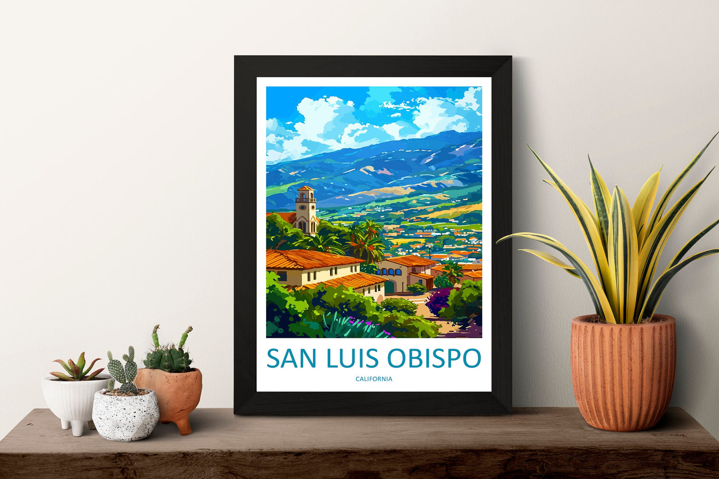 San Luis Obispo Travel Print Wall Art San Luis Obispo Wall Hanging Home Décor San Luis Obispo Gift Art Lovers California Art Lover Gift