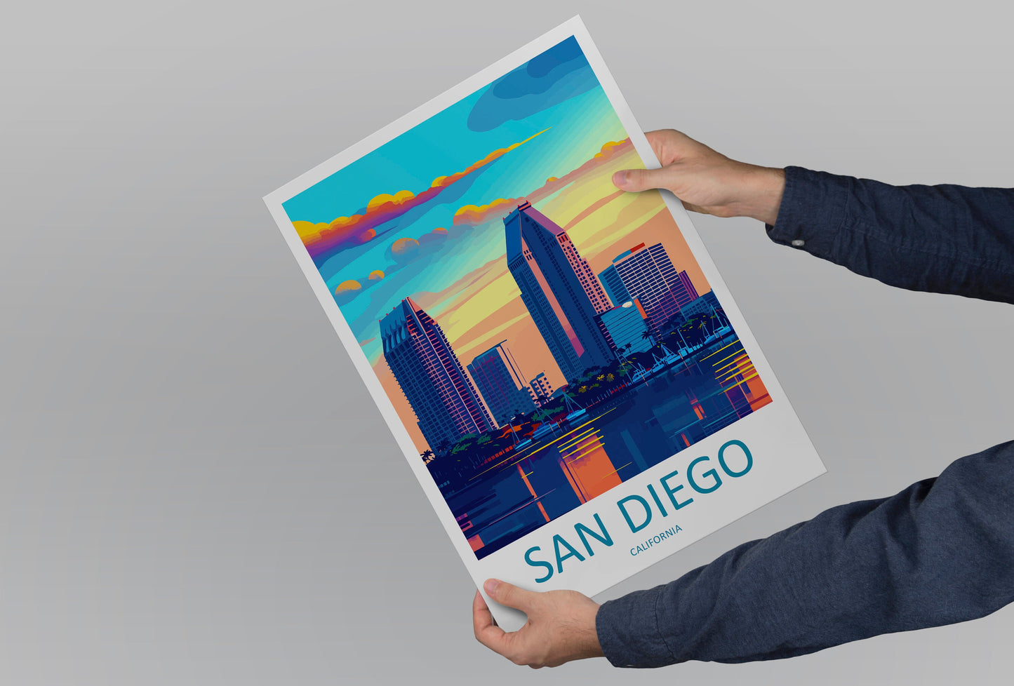San Diego Travel Print Wall Art San Diego Wall Hanging Home Décor San Diego Gift Art Lovers California Art Lover Gift San Diego Poster