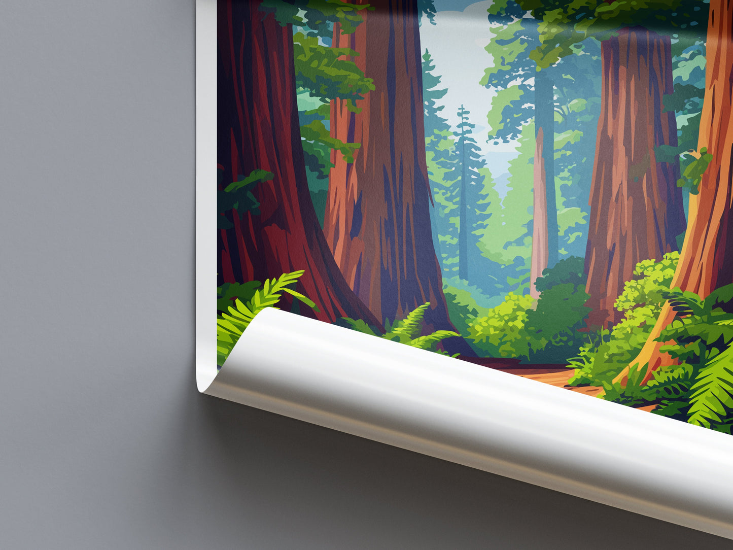 Redwood National Park Travel Print Wall Art Redwood Wall Hanging Home Décor Redwood Gift Art Lovers California Art Lover Gift