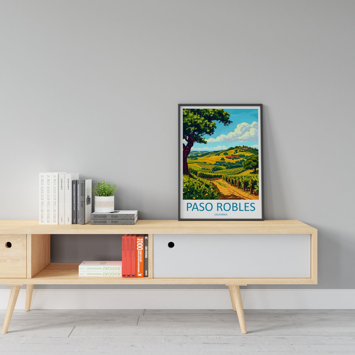 Paso Robles Travel Print Wall Art Paso Robles Wall Hanging Home Décor Paso Robles Gift Art Lovers California Art Lover Gift