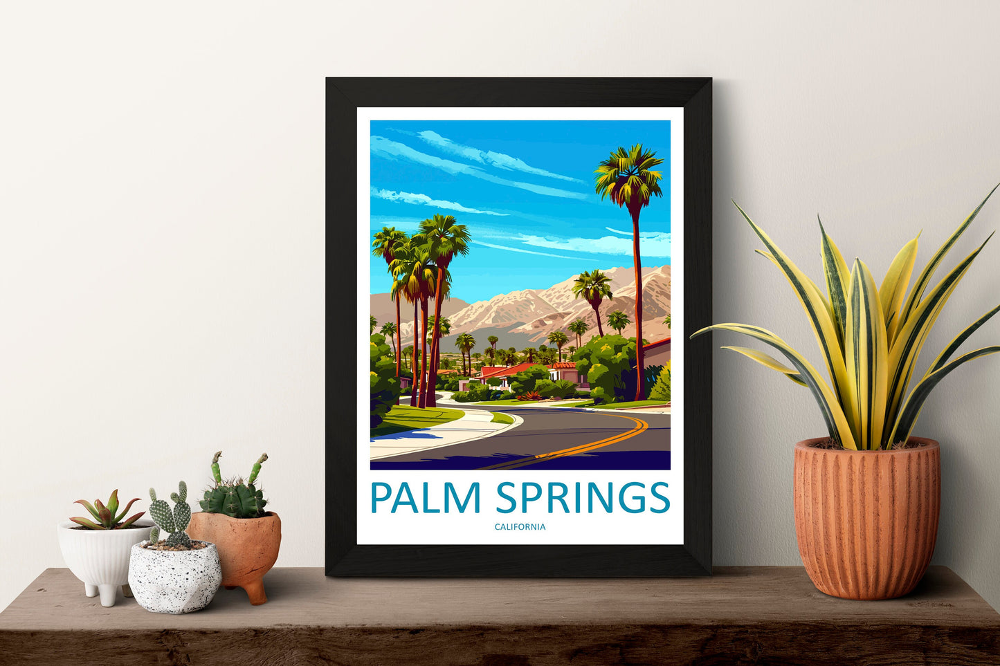 Palm Springs Travel Print Wall Art Palm Springs Wall Hanging Home Décor Palm Springs Gift Art Lovers California Art Lover Gift Palm Springs
