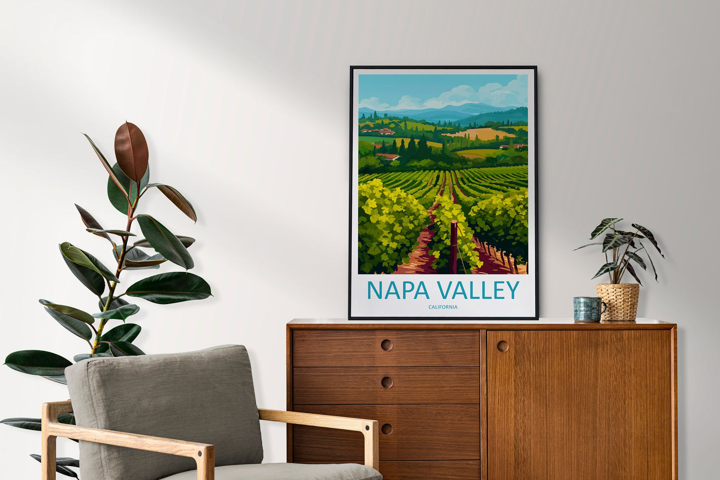 Napa Valley Travel Print Wall Art Napa Valley Wall Hanging Home Décor Napa Valley Gift Art Lovers California Art Lover Gift Napa Valley
