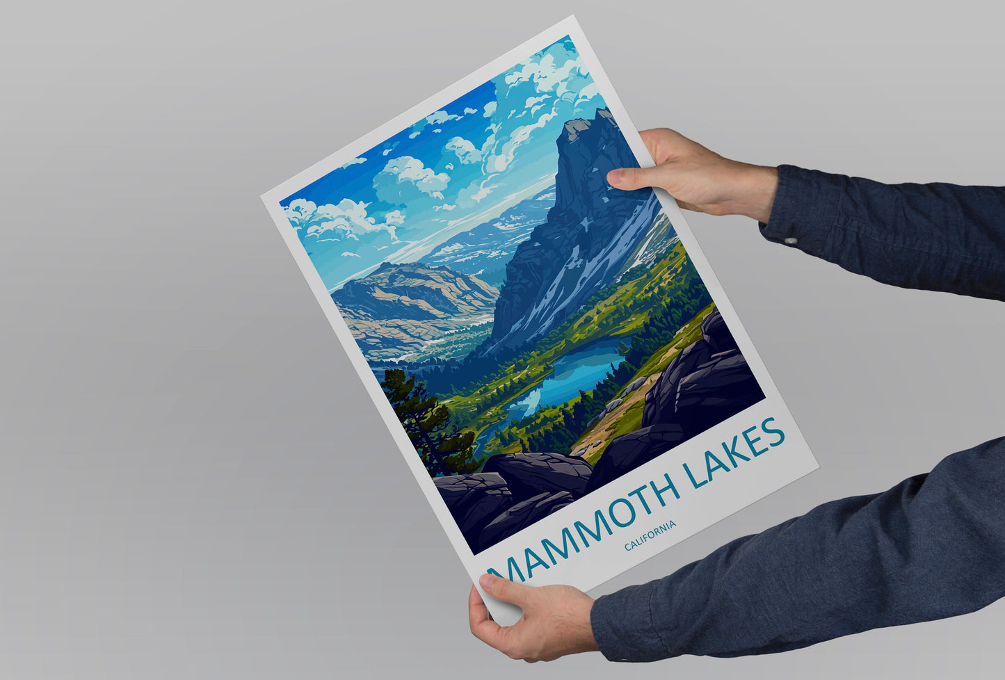 Lake Mammoth Travel Print Wall Art Lake Mammoth Wall Hanging Home Décor Lake Mammoth Gift Art Lovers California Art Lover Gift