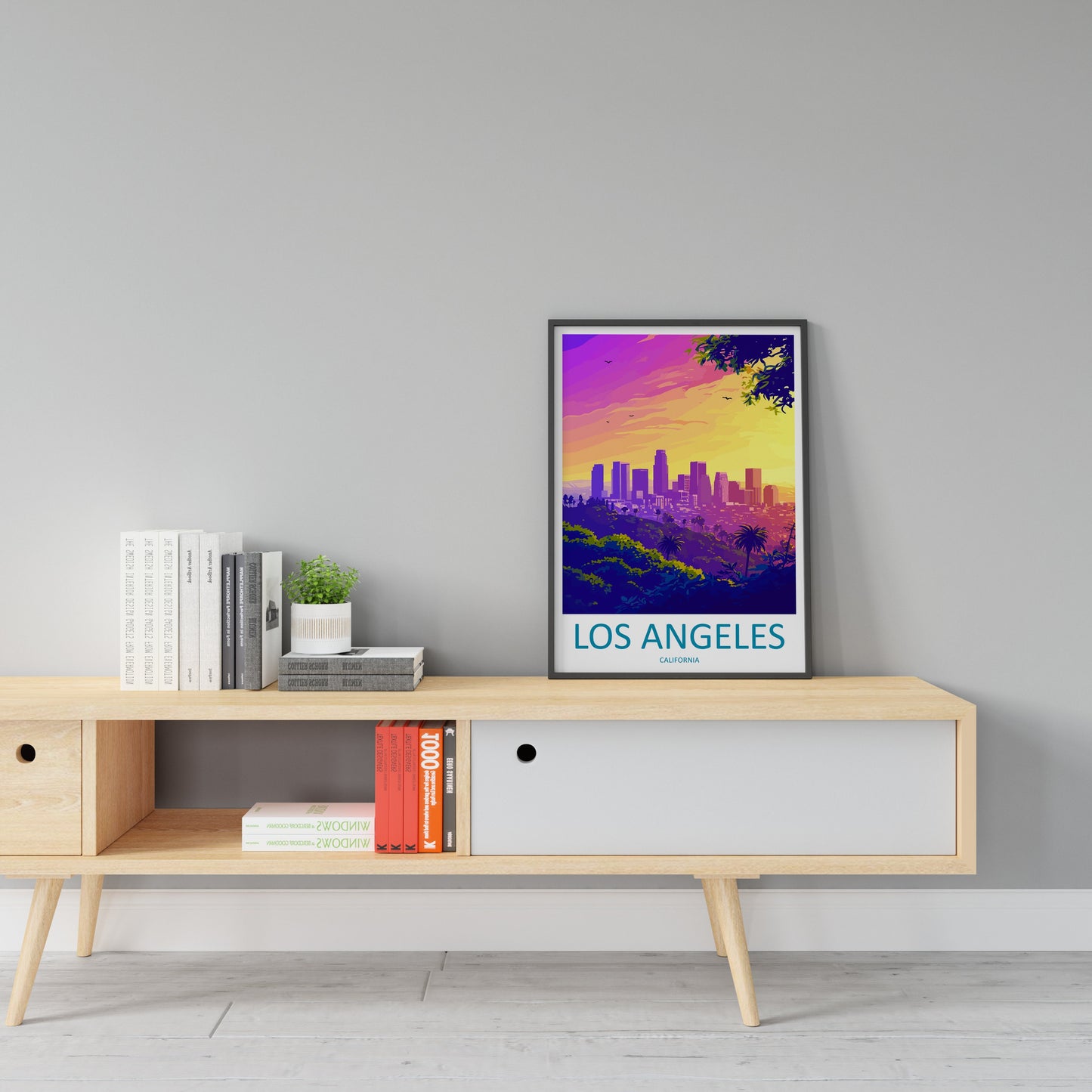 Los Angeles Travel Print Wall Art Los Angeles Wall Hanging Home Décor Los Angeles Gift Art Lovers California Art Lover Gift Los Angeles Deco