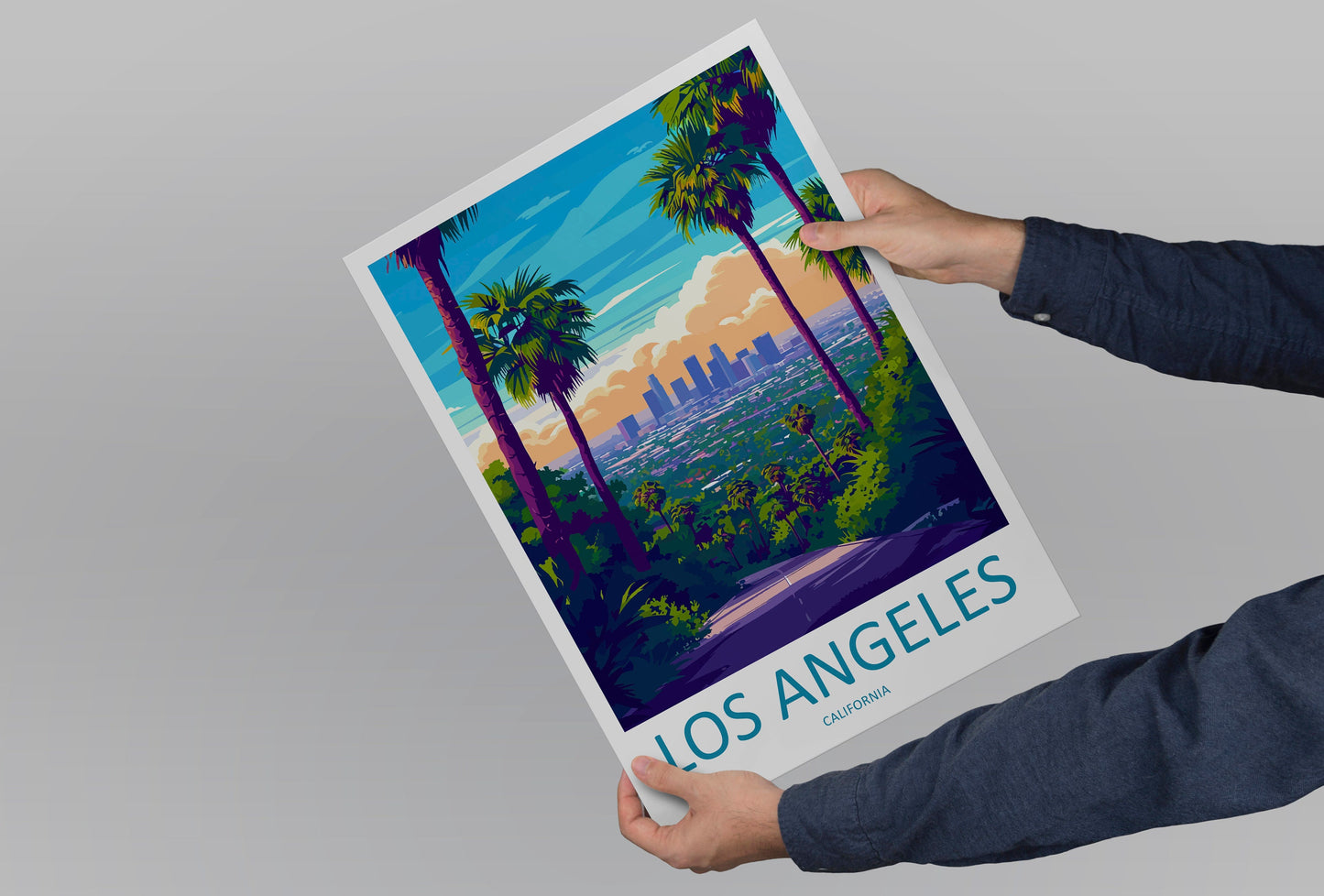 Los Angeles Travel Print Wall Art Los Angeles Wall Hanging Home Décor Los Angeles Gift Art Lovers California Art Lover Gift Los Angeles Deco