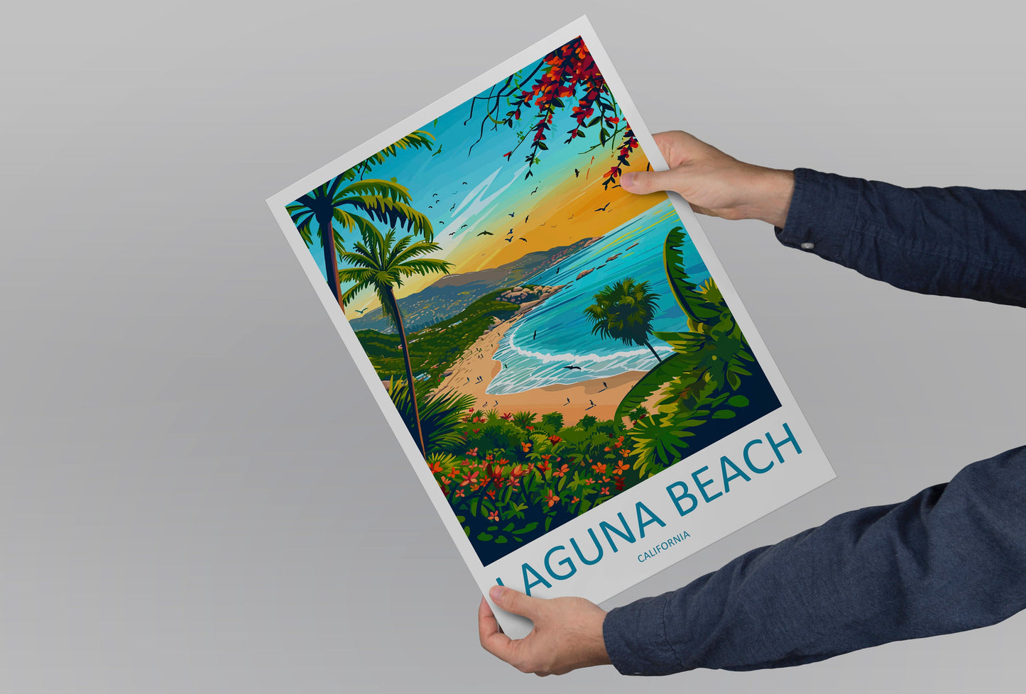 Laguna Beach Travel Print Wall Art Laguna Beach Wall Hanging Home Décor Laguna Beach Gift Art Lovers California Art Lover Gift