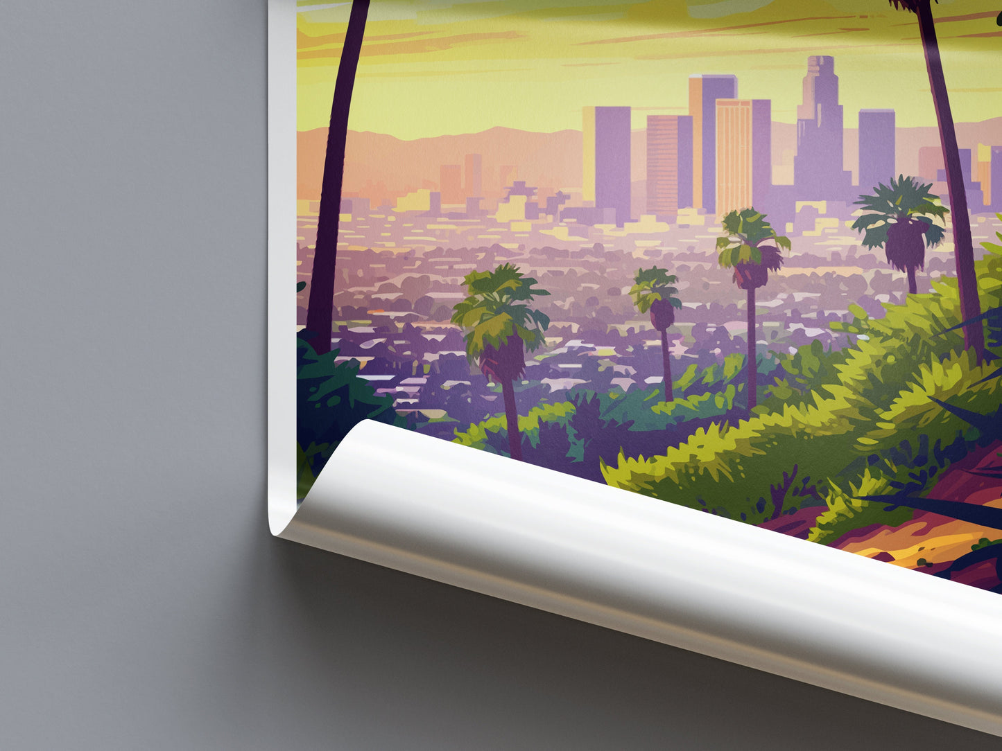 Los Angeles Travel Print Wall Art Los Angeles Wall Hanging Home Décor Los Angeles Gift Art Lovers California Art Lover Gift Los Angeles Deco