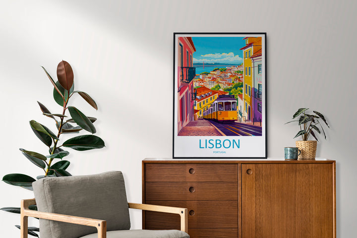 Lisbon Travel Print Wall Art Lisbon Wall Hanging Home Décor Lisbon Gift Art Lovers Portugal Art Lover Gift Lisbon Poster