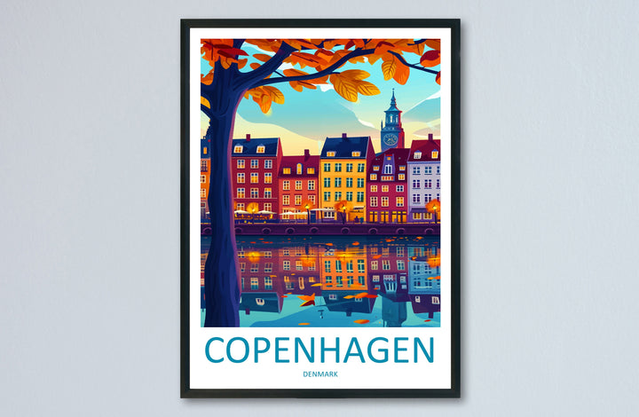 Copenhagen Travel Print Wall Art Copenhagen Wall Hanging Home Décor Copenhagen Gift Art Lovers Denmark Art Lover Gift Copenhagen Wall Décor