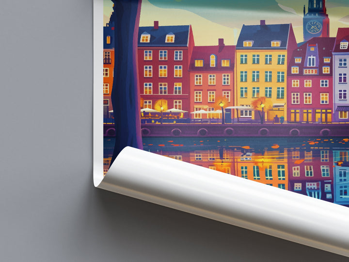 Copenhagen Travel Print Wall Art Copenhagen Wall Hanging Home Décor Copenhagen Gift Art Lovers Denmark Art Lover Gift Copenhagen Wall Décor