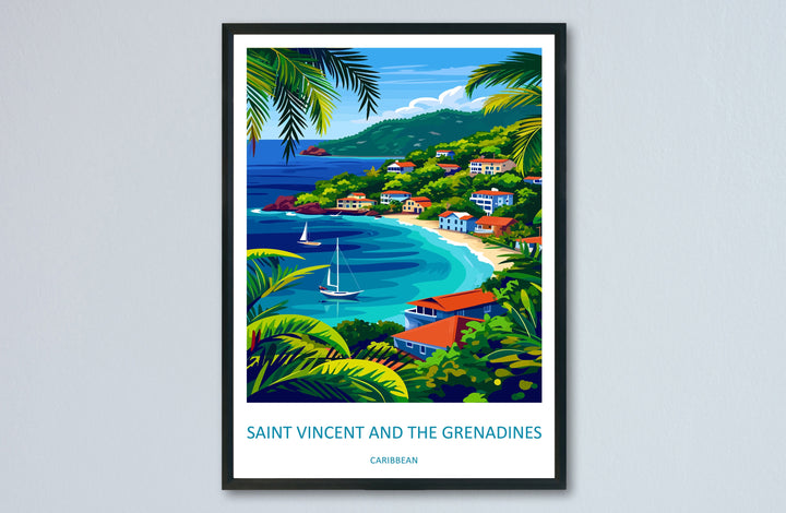 Saint Vincent & The Grenadines Travel Print Wall Art Saint Vincent Wall Hanging Home Décor Saint Vincent Gift Art Lovers Wall Art Caribbean