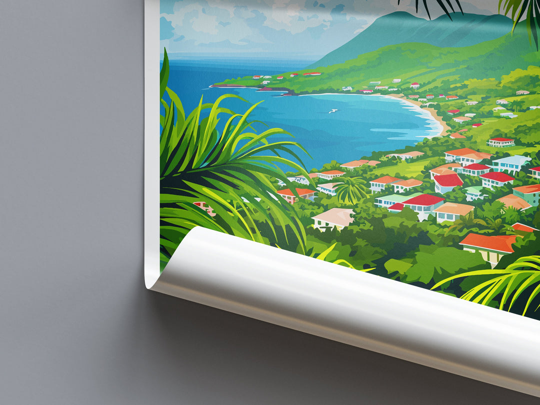 Saint Kitts And Nevis Travel Print Wall Art Saint Kitts And Nevis Wall Hanging Home Décor Saint Kitts And Nevis Gift Art Lovers Caribbean