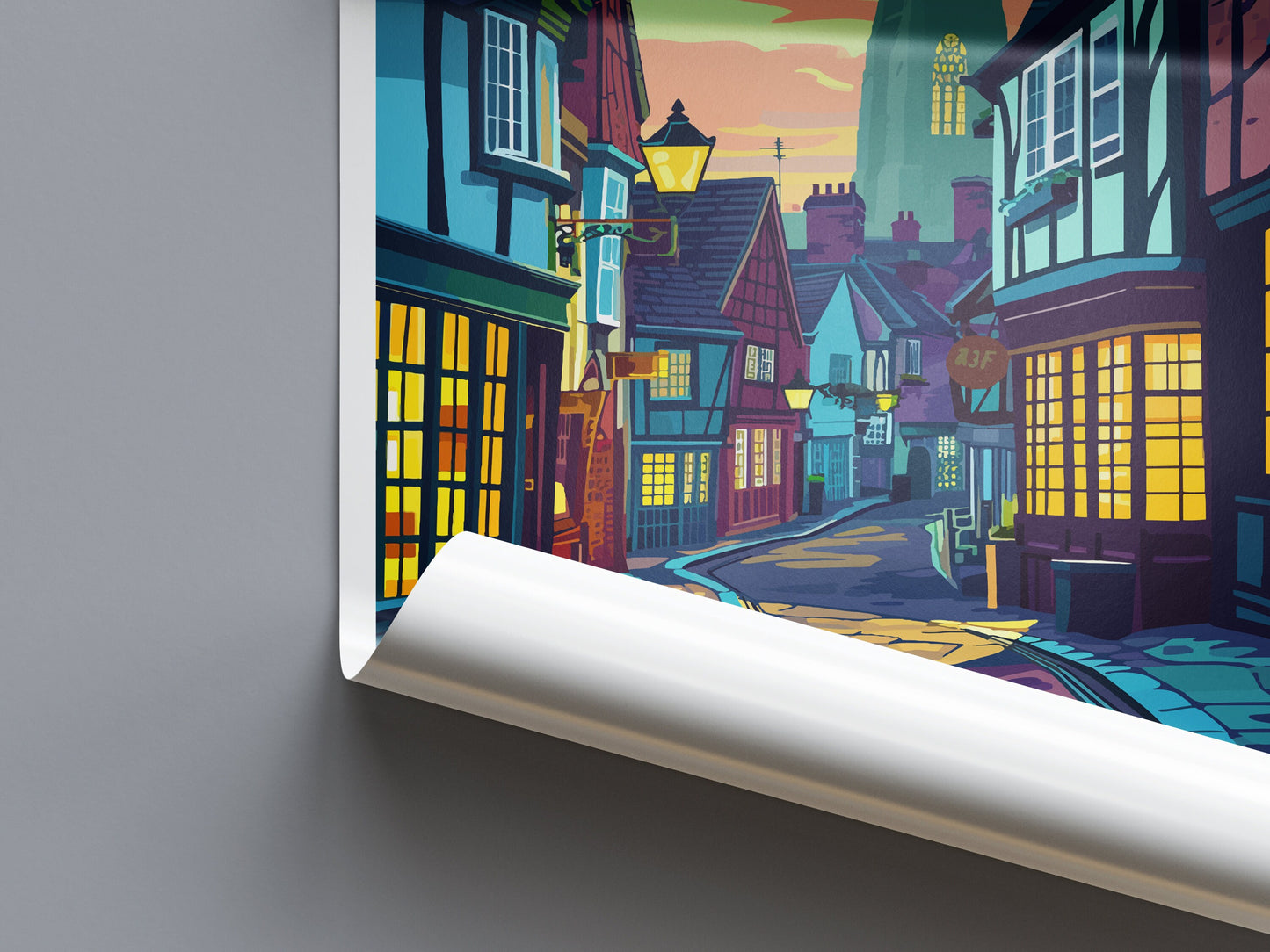 York Travel Print Wall Art York Wall Hanging Home Décor York Gift Art Lovers England Art Lover Gift Print Artwork Yorkshire Art