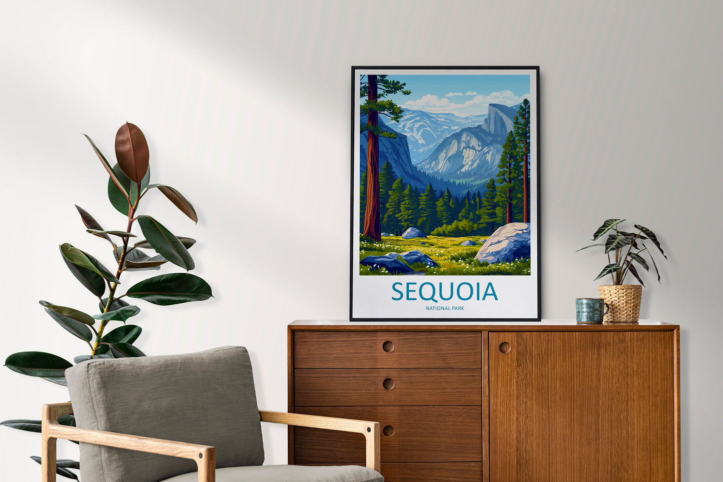 Sequoia National Park Travel Print Wall Art Sequoia Wall Hanging Home Décor Sequoia Gift Art Lovers California Art Lover Gift