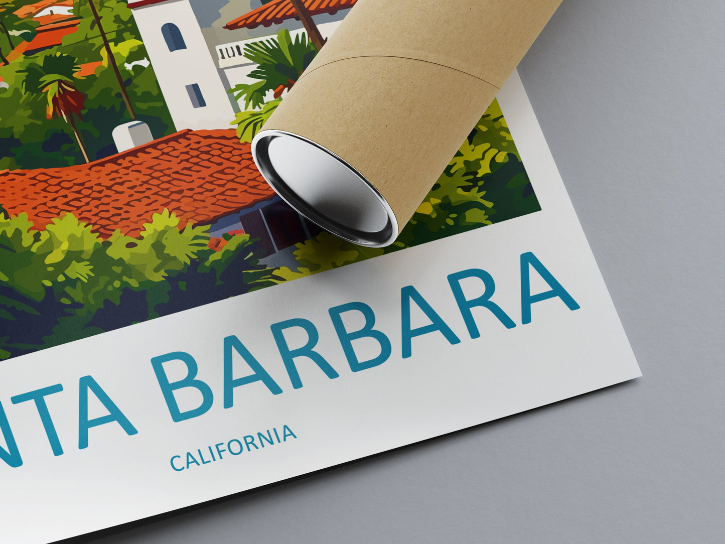 Santa Barbara Travel Print Wall Art Santa Barbara Wall Hanging Home Décor Santa Barbara Gift Art Lovers California Art Lover Gift