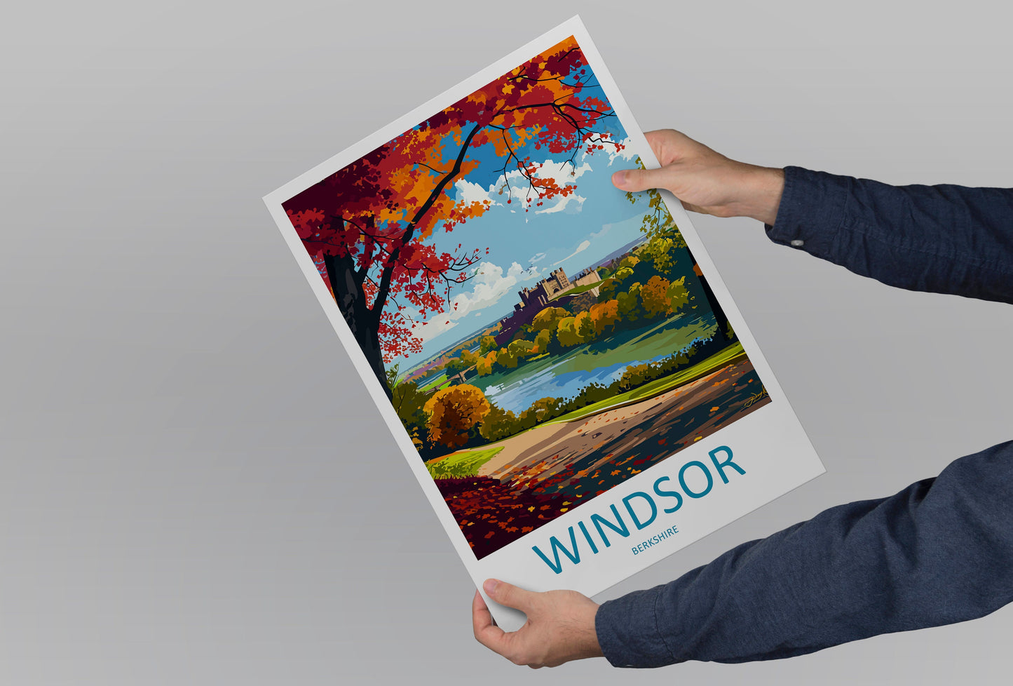 Windsor Travel Print Wall Art Windsor Wall Hanging Home Décor Windsor Gift Art Lovers Scotland Art Lover Gift Castle