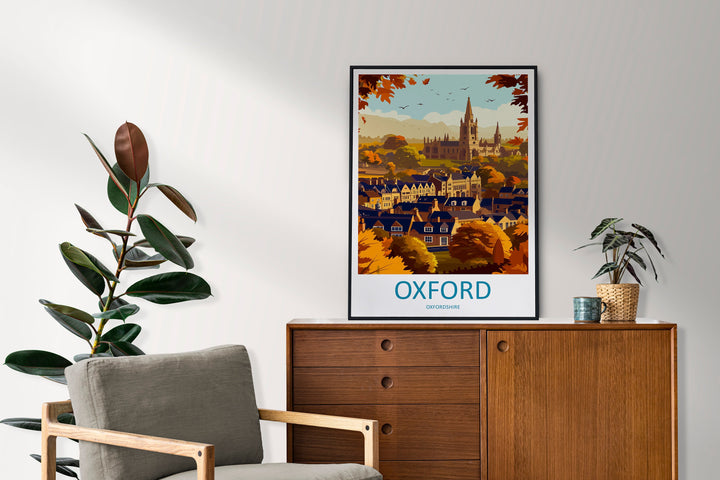 Oxford Travel Print Wall Art Oxford Wall Hanging Home Décor Oxford Gift Art Lovers England Art Lover Gift Poster Oxford Art Oxford Poster