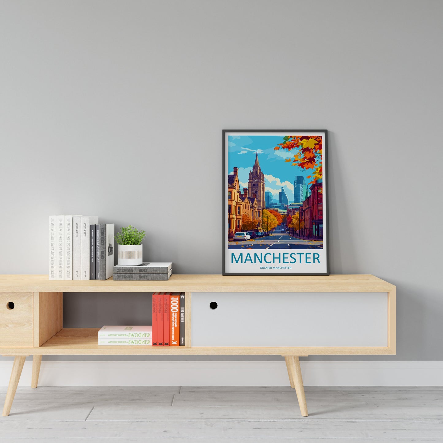 Manchester Travel Print Wall Art Manchester Wall Hanging Home Décor Manchester Gift Art Lovers England Art Lover Gift Manchester Travel Art