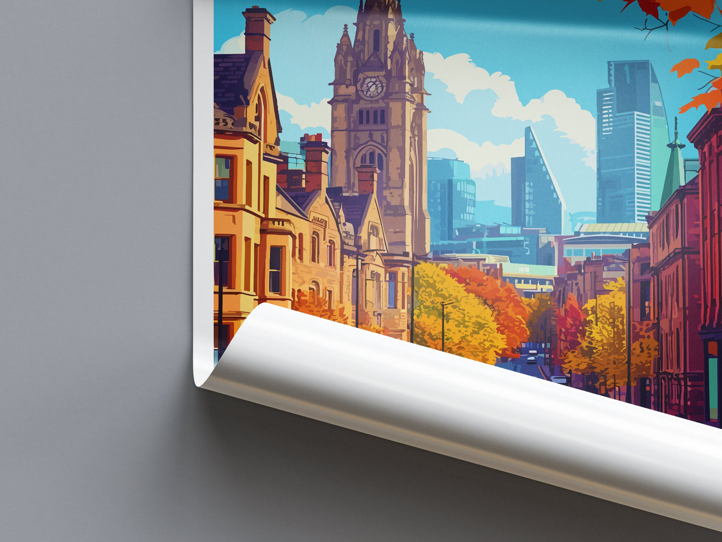 Manchester Travel Print Wall Art Manchester Wall Hanging Home Décor Manchester Gift Art Lovers England Art Lover Gift Manchester Travel Art