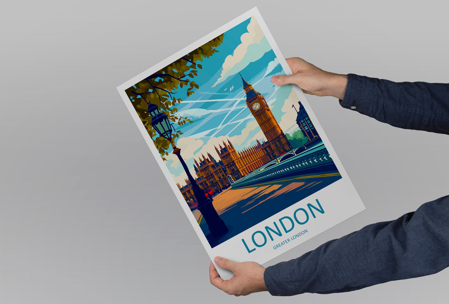 London Travel Print Wall Art London Wall Hanging Home Décor London Gift Art Lovers England Art Lover Gift London Travel Gift