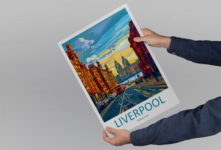 Liverpool Travel Print Wall Art Liverpool Wall Hanging Home Décor Liverpool Gift Art Lovers England Art Lover Gift Liverpool Travel Art Gift