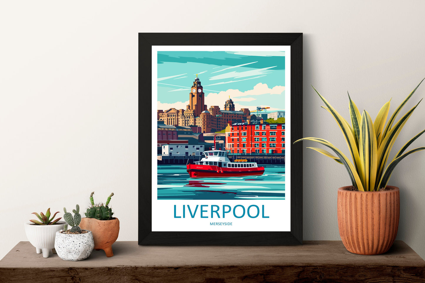 Liverpool Travel Print Wall Art Liverpool Wall Hanging Home Décor Liverpool Gift Art Lovers England Art Lover Gift Liverpool Travel Art Gift