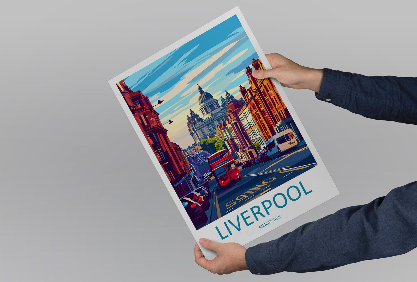 Liverpool Travel Print Wall Art Liverpool Wall Hanging Home Décor Liverpool Gift Art Lovers England Art Lover Gift Liverpool Travel Art Gift