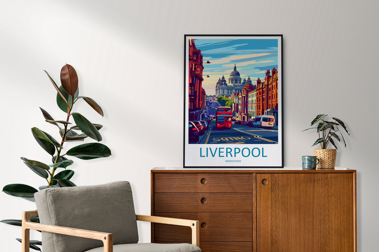 Liverpool Travel Print Wall Art Liverpool Wall Hanging Home Décor Liverpool Gift Art Lovers England Art Lover Gift Liverpool Travel Art Gift