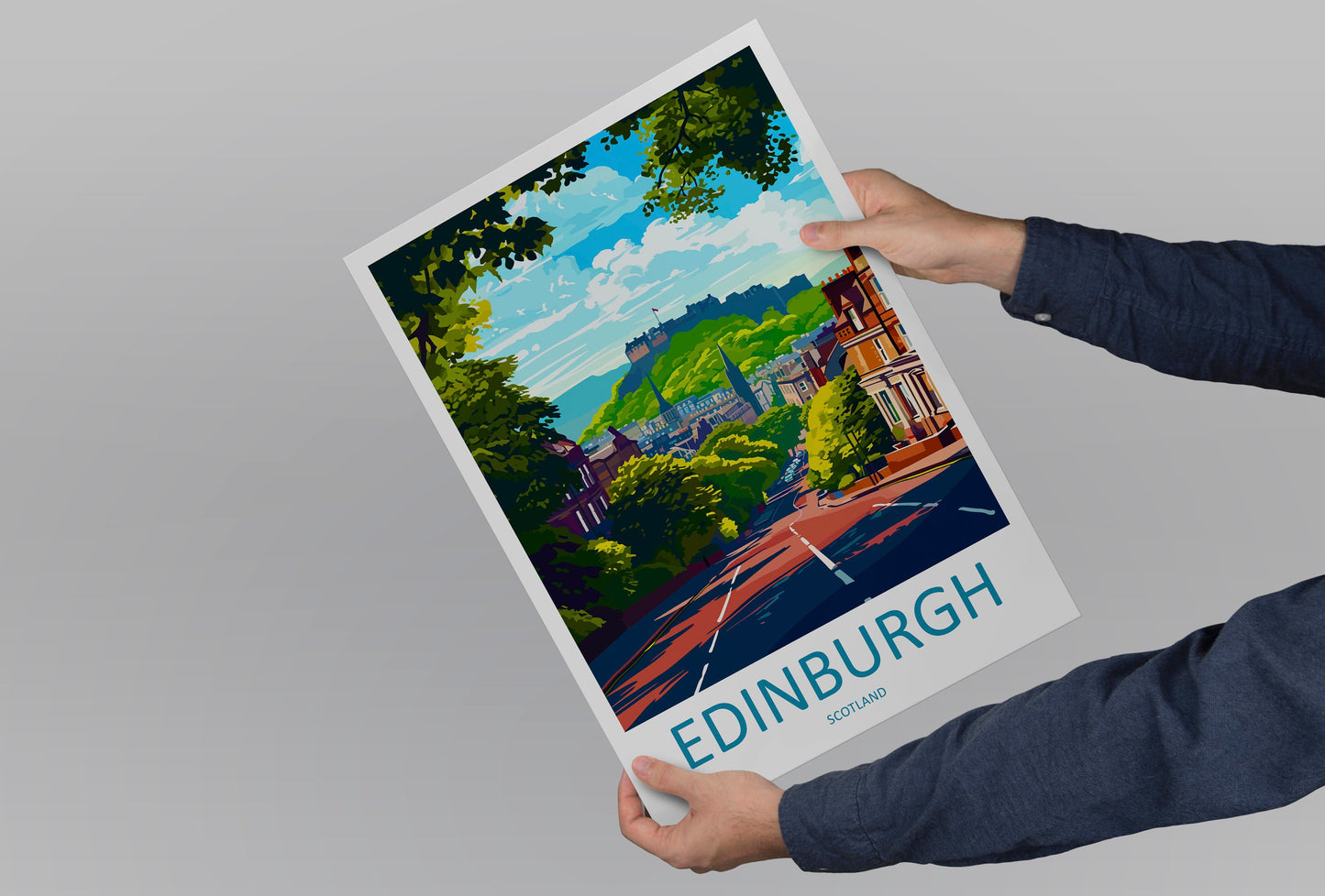 Edinburgh Cityscape Print Edinburgh Home Decor European City Art Print Edinburgh Wall Art Scotland Enthusiast Gift Wall Hanging Edinburgh
