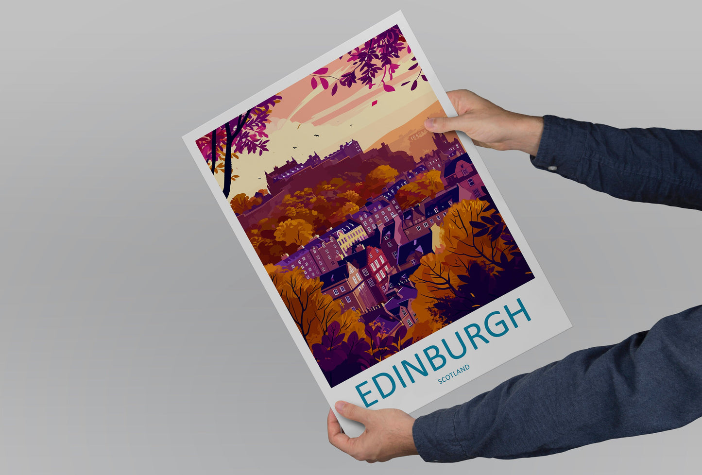 Edinburgh Cityscape Print Edinburgh Home Decor European City Art Print Edinburgh Wall Art Scotland Enthusiast Gift Wall Hanging Edinburgh