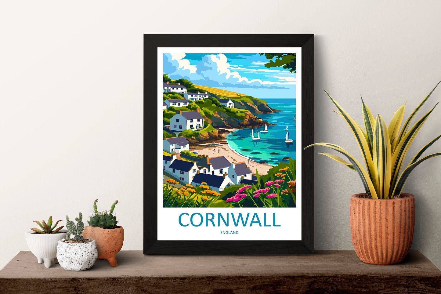 Cornwall Travel Print Wall Art Cornwall Wall Hanging Home Decoration Cornwall Gift Art Lovers Wall Art Print Art Cornwall Print Cornwall Art