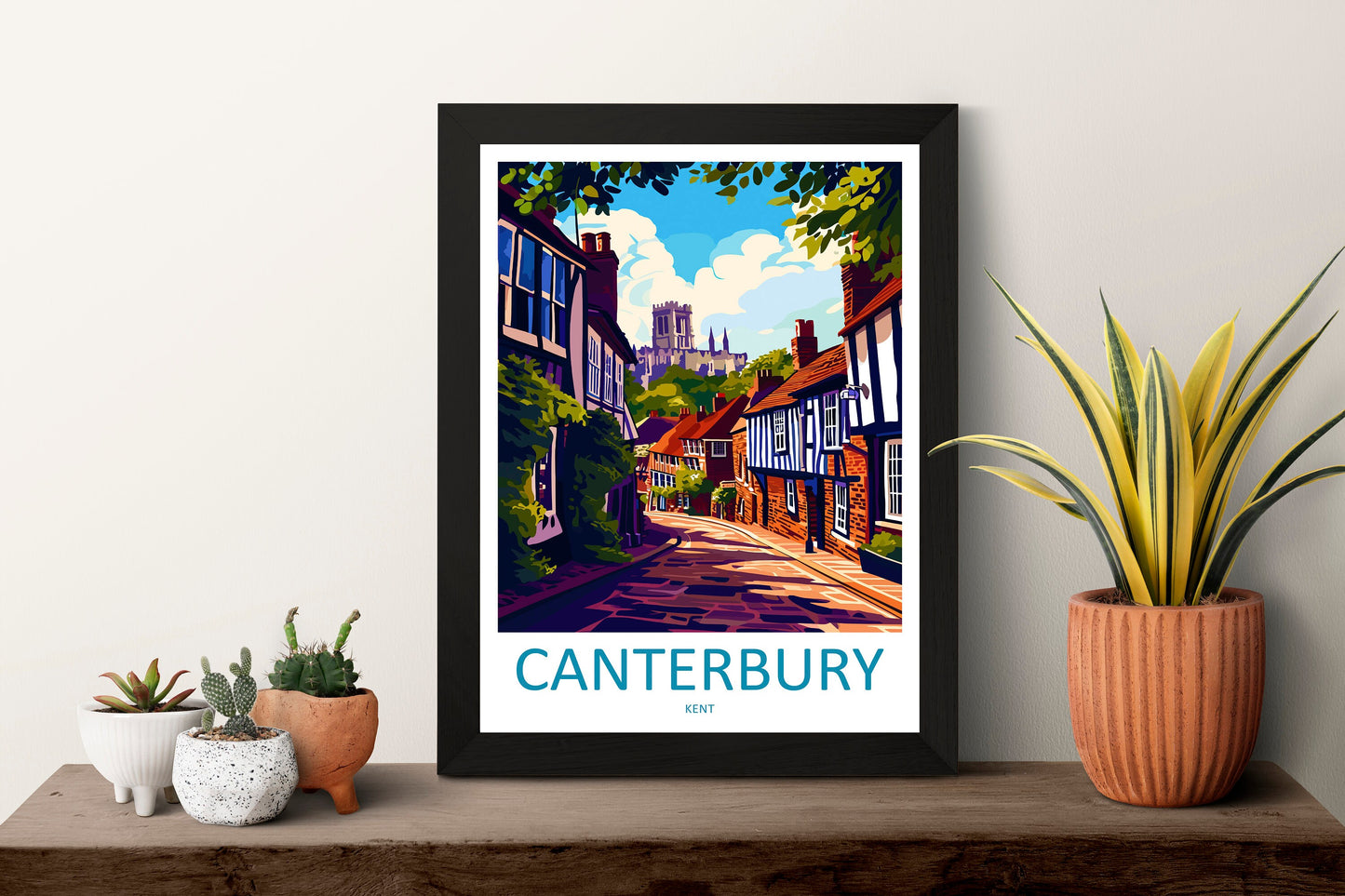 Canterbury Travel Print Wall Art Canterbury Wall Hanging Home Décor Canterbury Gift Art Lovers Art Lover Gift Canterbury Travel Art Gift
