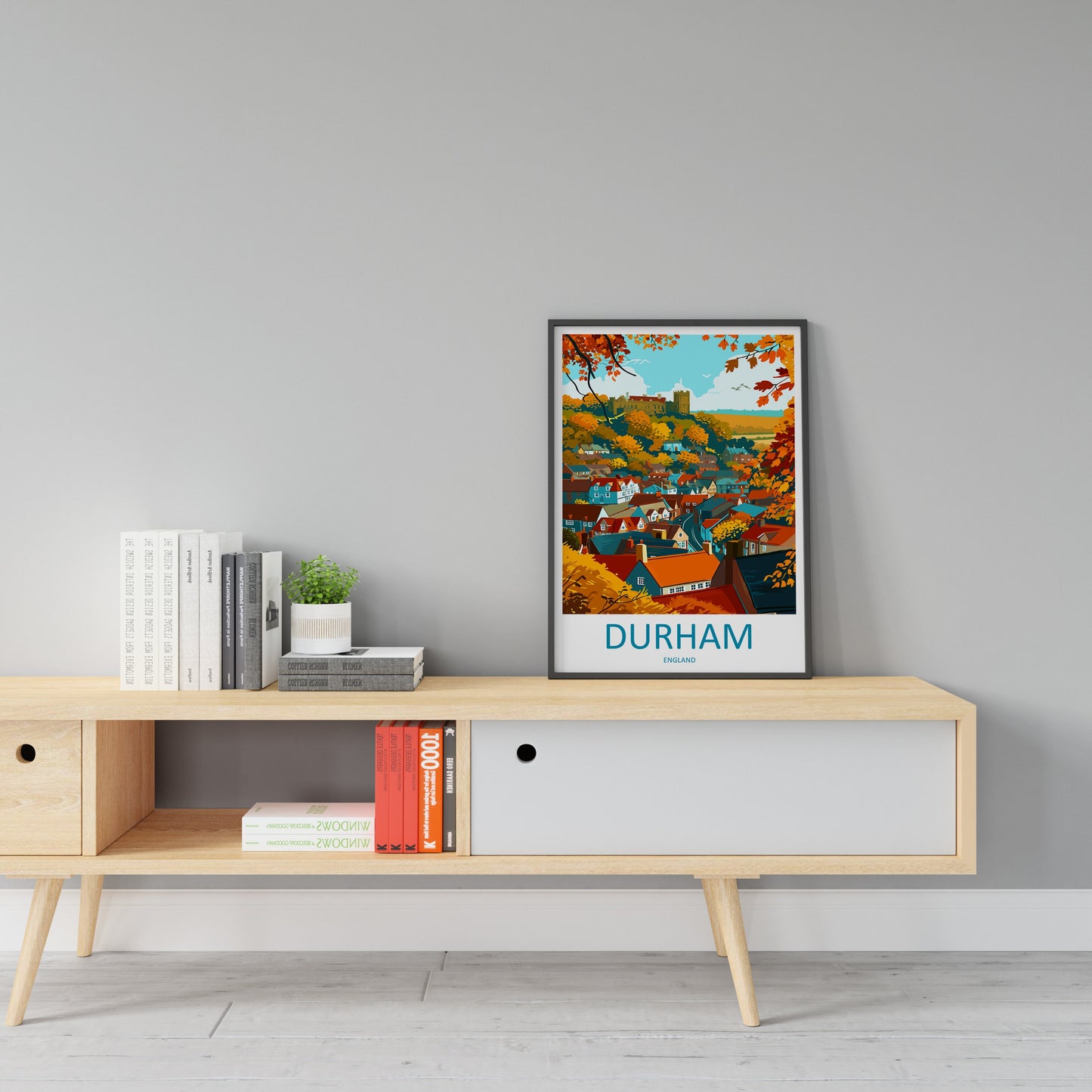 Durham Travel Print Wall Art Durham Wall Hanging Home Décor Durham Gift Art Lovers England Art Lover Gift Durham Travel Art Gift