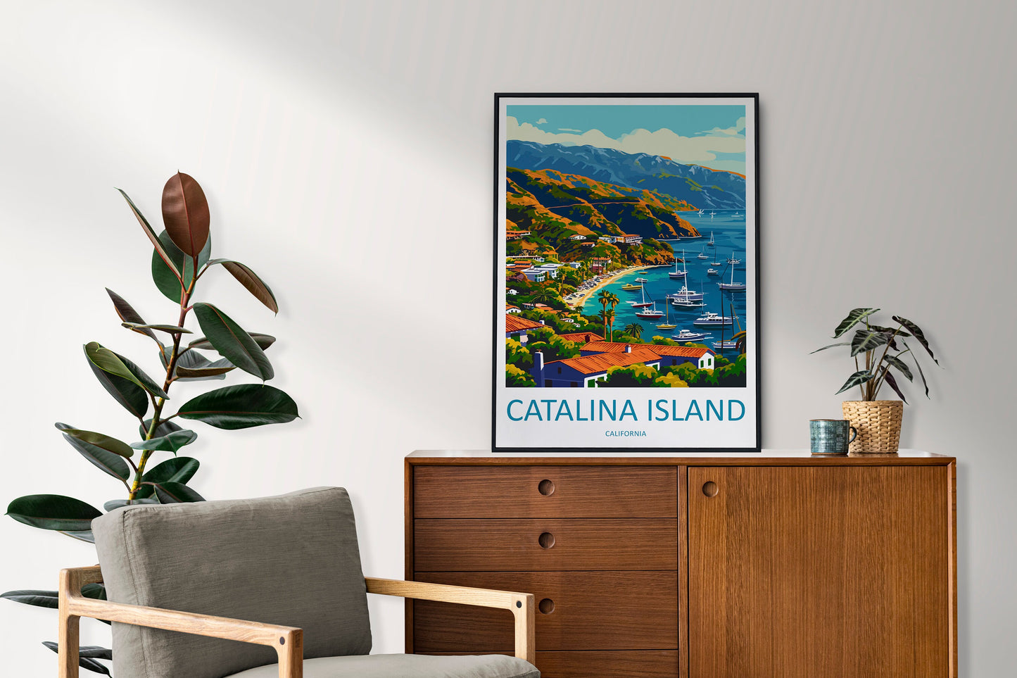 Catalina Island Travel Print Wall Art Catalina Island Wall Hanging Home Décor Catalina Island Gift Art Lovers California Art Lover Gift