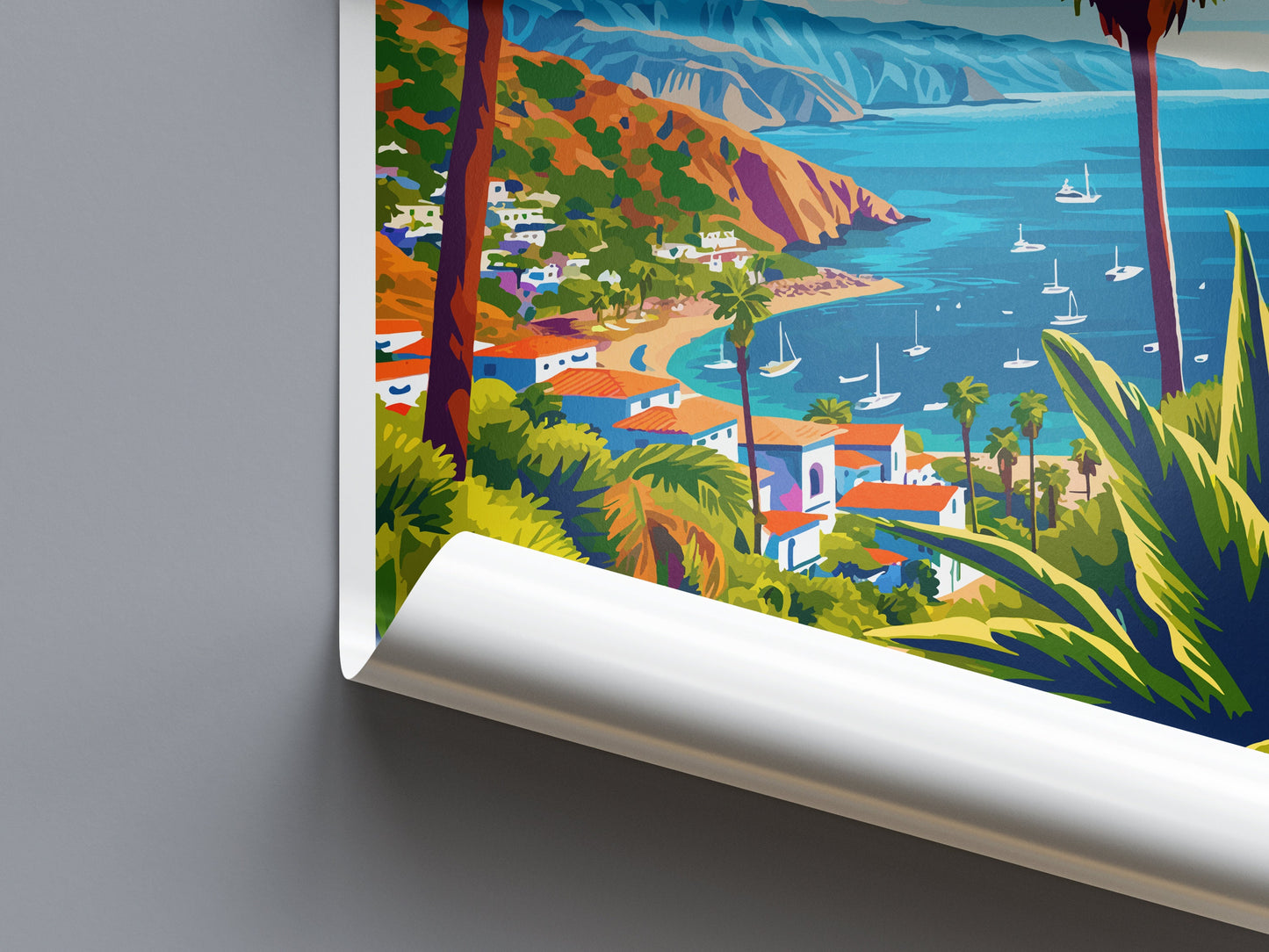 Catalina Island Travel Print Wall Art Catalina Island Wall Hanging Home Décor Catalina Island Gift Art Lovers California Art Lover Gift